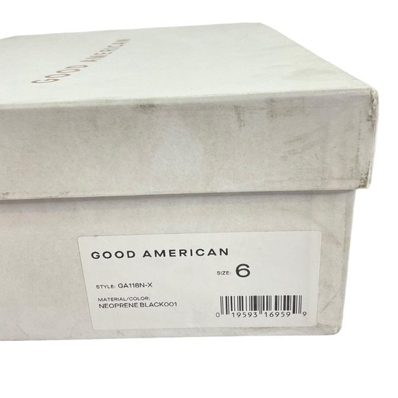 Good American Shoes Booties Womens Sz 6 Kickstand Neoprene Black 001 $319 Nwb - Picture 12 of 12